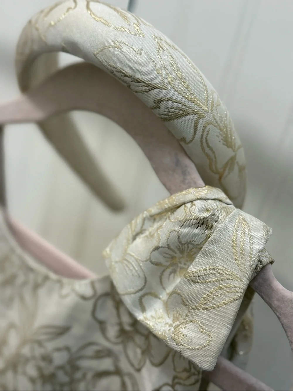 Rachel Zoe Ivory Dress with Gold Floral Accents